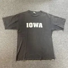 Iowa プリント Tシャツ Lサイズ ダークグレー