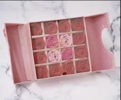 シャボンフラワー  ピンク バラ ギフト ボックス　アートフラワー