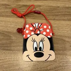 ミニーマウス パスケース 水玉模様