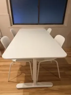 IKEAホワイト長方形デスク　テーブル