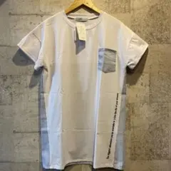 レディース Tシャツ 白＆ストライプ 切り替え