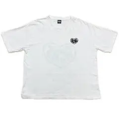 ハート型ロゴ オーバーサイズTシャツ ホワイト
