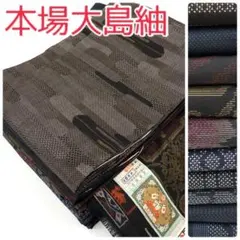 【TAMA屋】全て正絹 全て本場大島紬 証紙 まとめ売り10点 TM2636