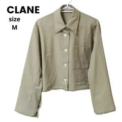 【CLANE】袖 裾 フリンジ付 シングル ショートジャケット Mのサムネイル