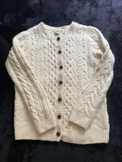 L.L.Bean 100%メリノウール カーディガン M アイルランド製！！