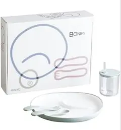 ベビー用　子供用　食器セット プレート スプーン フォーク カップ　ブルーグレーのサムネイル