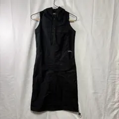 VOLCOM ボルコム フード付き ノースリーブ ワンピース ブラック Sのサムネイル