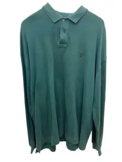 NAUTICA 長袖ポロシャツ グリーン XXL