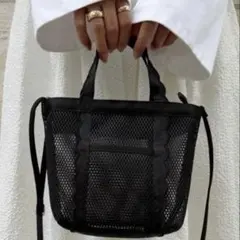 elu Fleur tote portable bag-MESH-Black - メルカリ