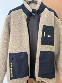 Quiksilver フリースジャケット L/G ベージュ/ブラック