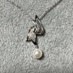 Mikimoto シルバー フラワーモチーフ ネックレス - メルカリ