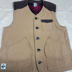 CHUMS コーデュロイ襟 ベスト Mサイズ ブラウン