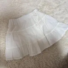 GU ミニスカート 白