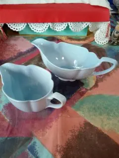 イギリス製　JohnsonBrothers水色 セラミックボート 2個セット