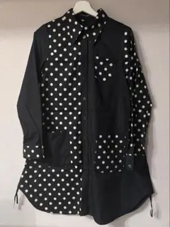 【PEACE NOW】ピースナウ ロングシャツ ドット 黒