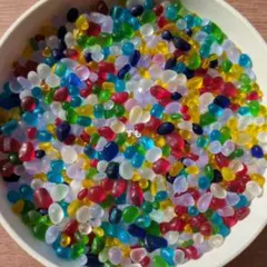 【185】フロストガラス粒　シーグラス　工作キット　DIY　シーグラスアート