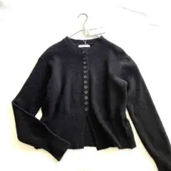 【新品】&.NOSTALGIA ニット　M 黒　ブラック　前ボタン