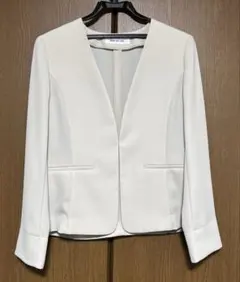 ポリエステルドビー ノーカラースーツセット　(※上下セット)