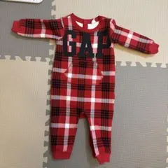 GAP 赤 チェック柄 ロンパース　試着のみ