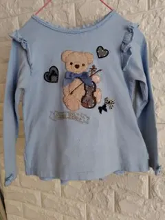 メゾピアノ クマ刺繍 Tシャツ 110　ロンT