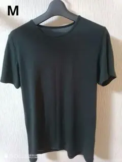 美品 ノーブランド シャツ ブラック 黒 Tシャツ 無地 サラサラ