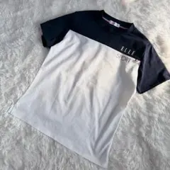 【c8183】ELLE SPORT Tシャツ 半袖　黒　白のサムネイル