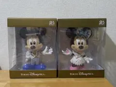 【２点セット】ディズニーシー　20周年　タイムトゥシャイン　フィギュア　ペアのサムネイル