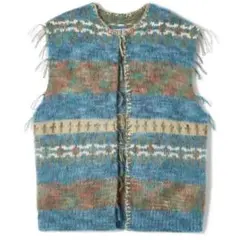 perverze ニット　ベスト 中古・古着通販】PERVERZE (パーバーズ) ウールニットベスト ブラック