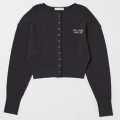 moussy LOGO CABLE カーディガン T.GRY