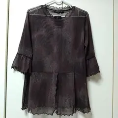 【未使用】レディースシースルーカットソー