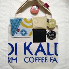 カルディ　2025限定トートバック、手ぬぐいエコバッグ、ノベルティエコバッグ