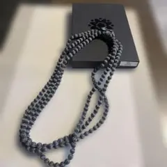 CITRUS シルクボールネックレス　Steel Grey
