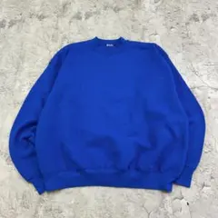 フルーツオブザルーム　ブランク　無地　トップス　スウェット　古着　ブルー　XL