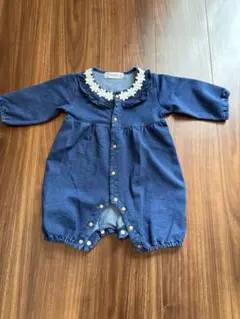 美品　croissance bebe デニムロンパース 70