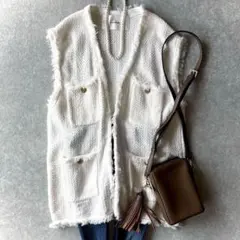 k*i様 美品 ADAWAS アダワス コットンツイードベスト ウォッシャブル