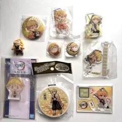 鬼滅の刃 我妻善逸 グッズ10点セット アクリルスタンド キーホルダー 缶バッジ