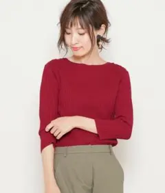 新品☆SENSEOFPLACE バックレース ニット カットソー