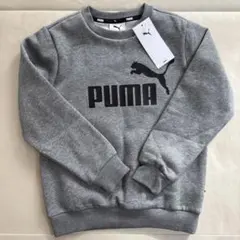 PUMA プーマ キッズ ビッグロゴ トレーナー 130 グレー