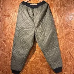 オリーブグリーン キルティング ミリタリーパンツ 米軍着用