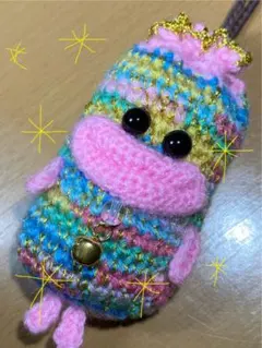 ✨シン・パクパクモンスター・リトルモンスター風ミニ巾着✨ピンクリップ