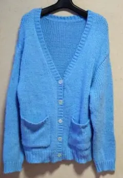 ★GRL★水色 ★アクリル★ Vネック★ カーディガン★ Fサイズ★