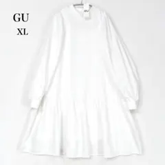 GU ボリュームスリーブティアードワンピース(長袖)