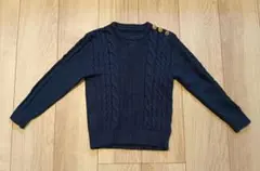 ケーブルニットセーター ネイビー 122/128