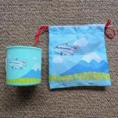 新品　JAL 日本航空 コップ 巾着袋 セット