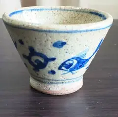 骨董 中国宋・磁州窯絵高麗平茶碗（カゲ）／絵高麗梅鉢文茶碗 飾鉢
