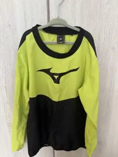 Mizuno 長袖ピステ 蛍光イエロー/ブラック
