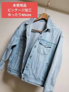 超美品☆Gジャンビンテージ加工デニムジャケットMからＬ