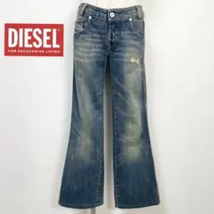 y2k❤️ DIESEL ウォッシュ加工 ローライズデニム フレアパンツのサムネイル
