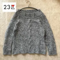 ⭐︎極美品【23区 ニジュウサンク】クルーネック ニット 大きいサイズ カシミヤ混