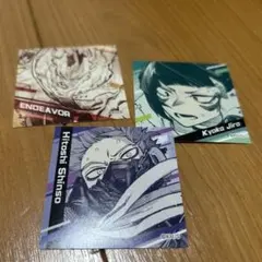 僕のヒーローアカデミア 原画展 スクエアステッカー 心操人使 耳郎響香 轟炎司